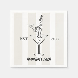 Guardanapo De Papel Coquetel Chic Doodle Martini Despedida de Solteira
