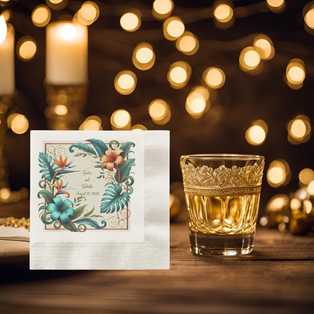 Guardanapo De Papel Coquetel Cozido de Iridescência Tropical (Criador carregado)