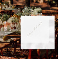Coquetel Cunhado de Casamento Branco com Script de