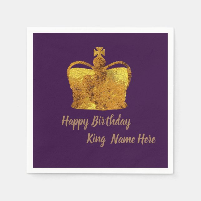 Guardanapo De Papel Coquetel de Aniversário Personalizado Napkin (Frente)