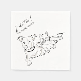 Guardanapo De Papel Coquetel de Cachorro Personalizado Napkins Usando