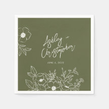 Coquetel de Casamento Azul Botânico Mínimo