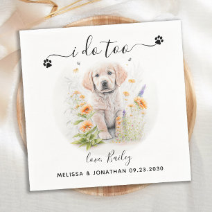 Guardanapo De Papel Coquetel de Casamento de Cachorro