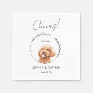Guardanapo De Papel Coquetel de Casamento de Cachorro Simples