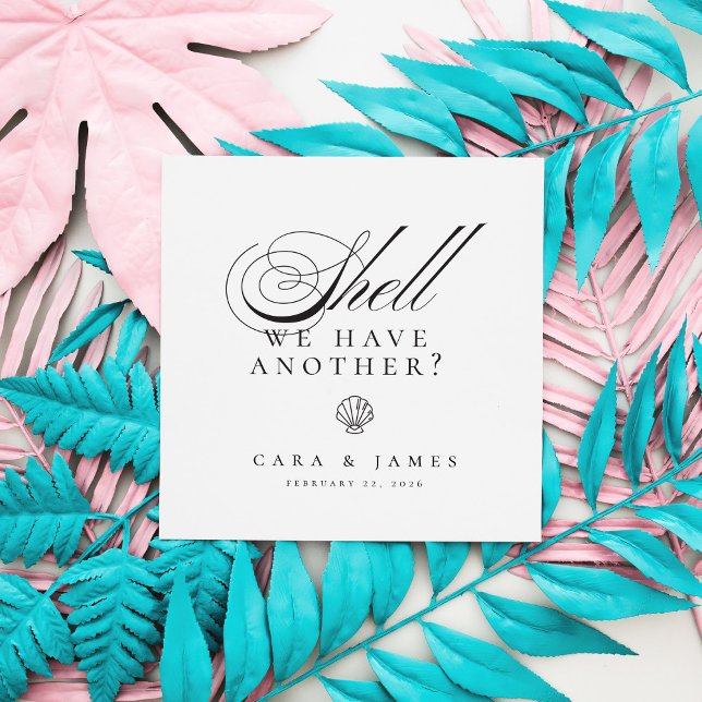 Guardanapo De Papel Coquetel de Casamento Engraçado de Praia da Bebida (Criador carregado)