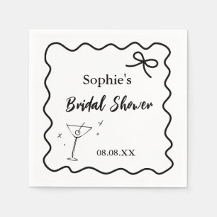 Guardanapo De Papel Coquetel de Coquetel de Onda Retroativa Napkins - 