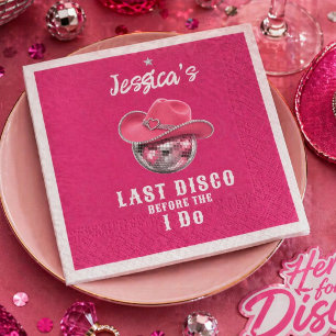 Guardanapo De Papel Coquetel de Despedida de Solteira Disco Cowgirl