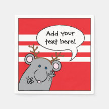 Coquetel de Natal Personalizado Napkins "Rato"