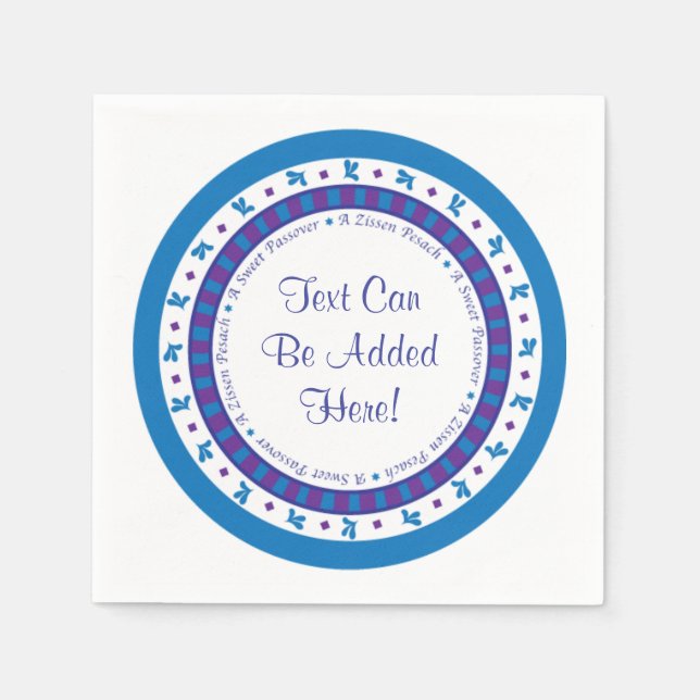 Guardanapo De Papel Coquetel de Passagem Nápoles Púrpura/Padrão de Est (Frente)