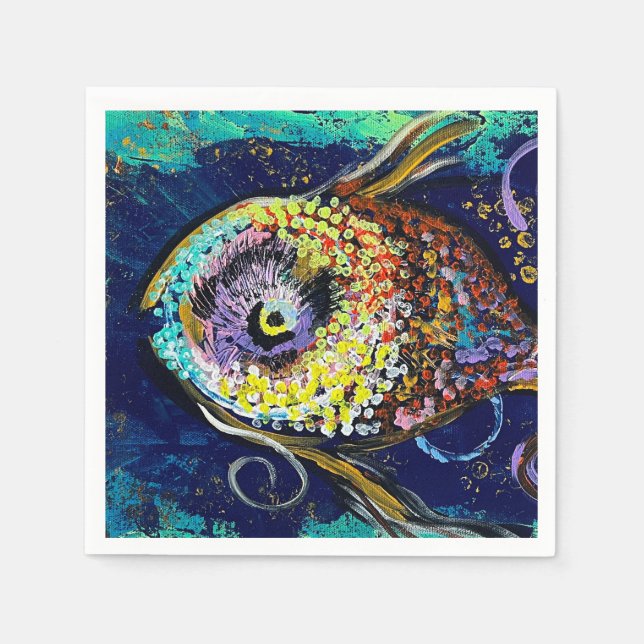 Guardanapo De Papel Coquetel de Peixe Napkins (Frente)