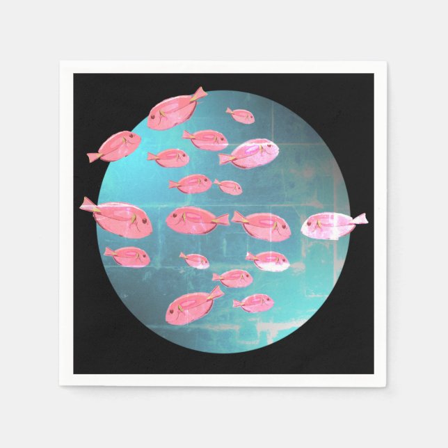 Guardanapo De Papel Coquetel de Peixes (Frente)