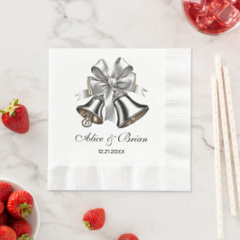 Guardanapo De Papel Coquetel de Recepção Casamento Sinos
