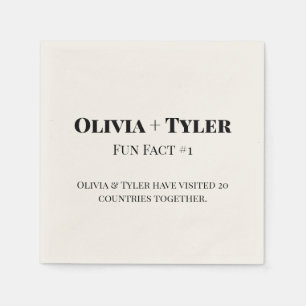 Guardanapo De Papel Coquetel de Recepção de casamento de Fato Moderno