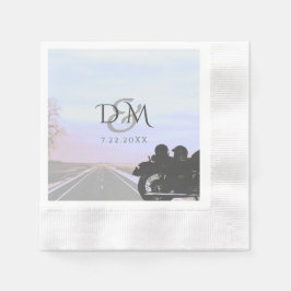 Guardanapo De Papel Coquetel de Recepção de casamento de Motociclismo 
