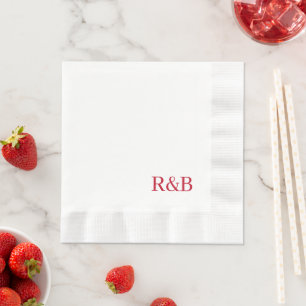 Guardanapo De Papel Coquetel de Recepção de Casamento Monogramado