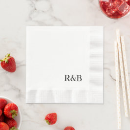 Guardanapo De Papel Coquetel de Recepção de Casamento Personalizado