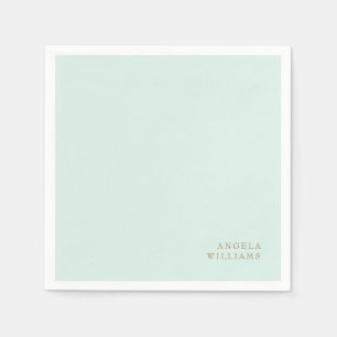 Guardanapo De Papel Coquetel de Texto Dourado Personalizado da Mensage