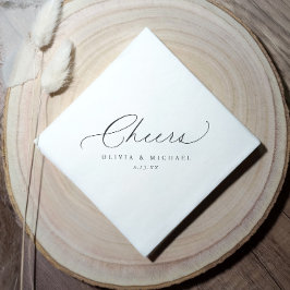 Guardanapo De Papel Coquetel Diagonal Cheers Bar de Casamento
