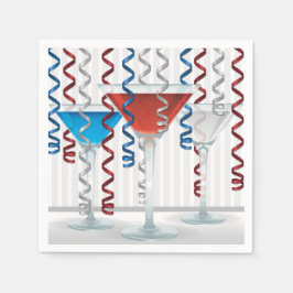 Guardanapo De Papel Coquetel e fita brilhantes