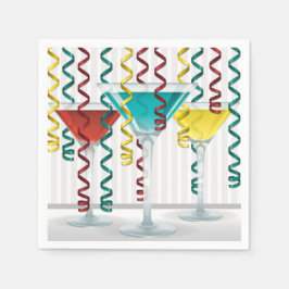 Guardanapo De Papel Coquetel e fita brilhantes