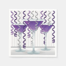 Coquetel e fita roxas