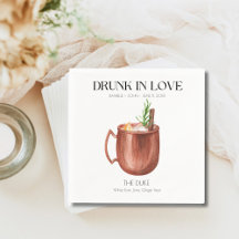 Coquetel Engraçado Napkins para Bar de Casamento