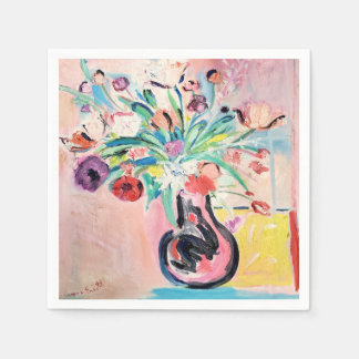 Guardanapo De Papel Coquetel Floral Rosa e Bonito Napkins