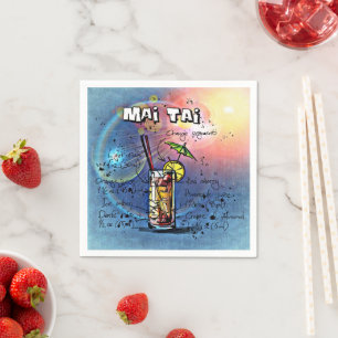 Guardanapo De Papel Coquetel Mai Tai ( nº 4 de 12 conjuntos de receit