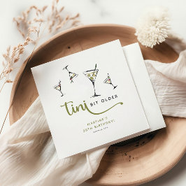 Guardanapo De Papel Coquetel Martini 'Um Pouquinho Mais Velho' Anivers