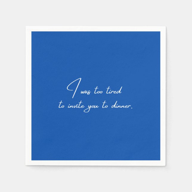 Guardanapo De Papel Coquetel napkin festa azul engraçada (Frente)