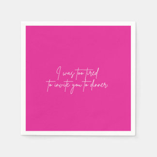 Guardanapo De Papel Coquetel napkin festa rosa engraçada