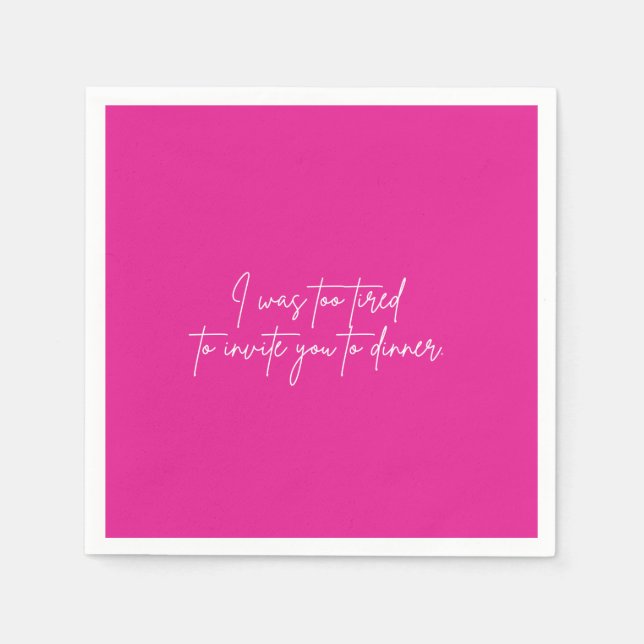 Guardanapo De Papel Coquetel napkin festa rosa engraçada (Frente)