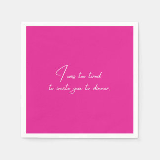 Guardanapo De Papel Coquetel napkin festa rosa engraçada