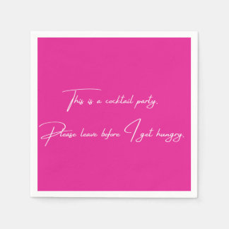 Guardanapo De Papel Coquetel napkin festa rosa engraçada