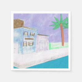 Guardanapo De Papel Coquetel Napkins com um Design Caribe