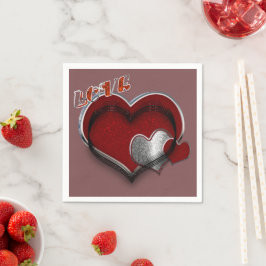 Guardanapo De Papel Coquetel Padrão de Ferrugem de Coração