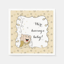 Guardanapo De Papel Coquetel Padrão do chá de fraldas Napkin Dourado/B