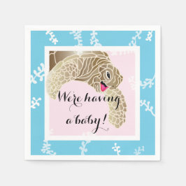 Guardanapo De Papel Coquetel Padrão Do chá de fraldas Nápoles Tartarug