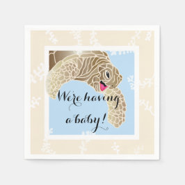 Guardanapo De Papel Coquetel Padrão Do chá de fraldas Nápoles Tartarug