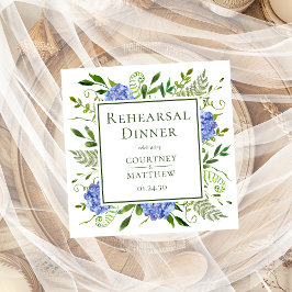 Guardanapo De Papel Coquetel para Jantar de Ensaios Blue Hydrangea