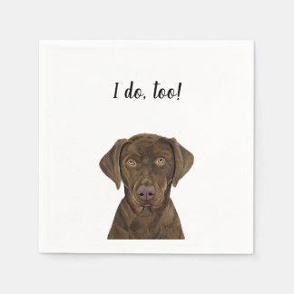 Guardanapo De Papel Coquetel Personalizado de Cachorro Castanho Napkin