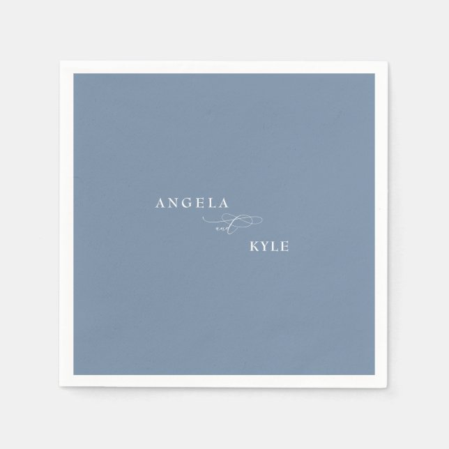 Guardanapo De Papel Coquetel Personalizado do Periwinkle Elegante (Frente)