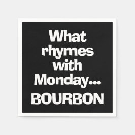 Guardanapo De Papel Coquetel Preto Bourbon Divertido