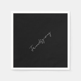 Guardanapo De Papel Coquetel Preto de Ação Amiga