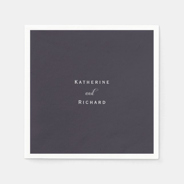 Guardanapo De Papel Coquetel Simples de Casamento Moderno de Ovos (Frente)