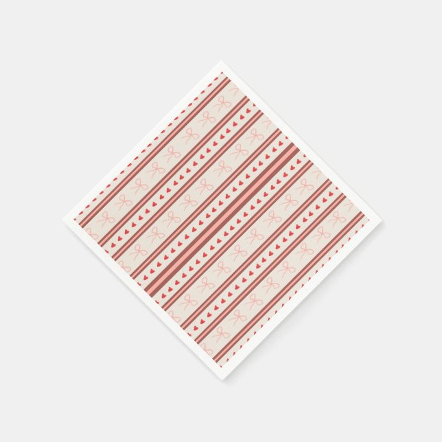 Guardanapo De Papel Coquette Hearts and Arcos Pattern Napkins (Canto)