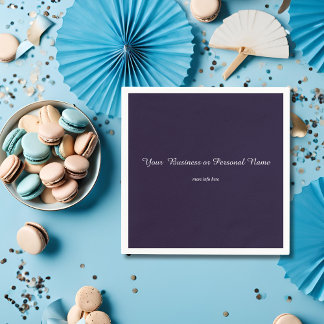 Guardanapo De Papel cor azul escura sólida - personalizada