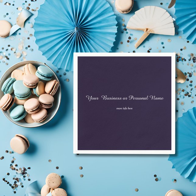 Guardanapo De Papel cor azul escura sólida - personalizada (Criador carregado)