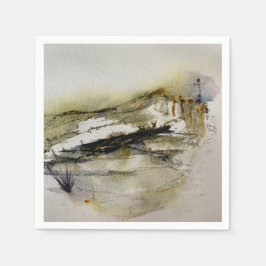 Guardanapo De Papel Cor d'água do outono do Abstrato moderno