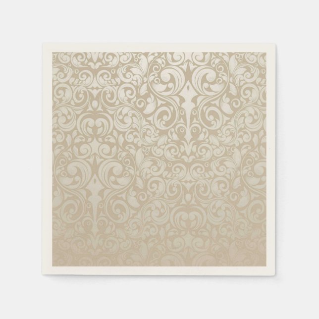 Guardanapo De Papel Cor damasco Papel Coquetel Napkins (Frente)